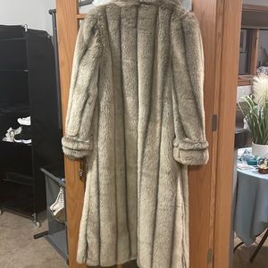 Full length, satin lined faux fur